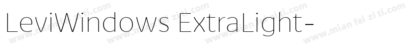 LeviWindows ExtraLight字体转换